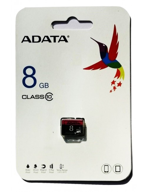 ADATA MICRO SD 8GB MEMORY C10 (1 YEAR)