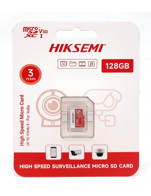 HIKSEMI MICRO SD 128GB V30 3 YEARS (COMPTAIBLE FOR CAMERA)