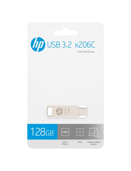 HP PENDRIVE 128GB METAL X206C TYPE C