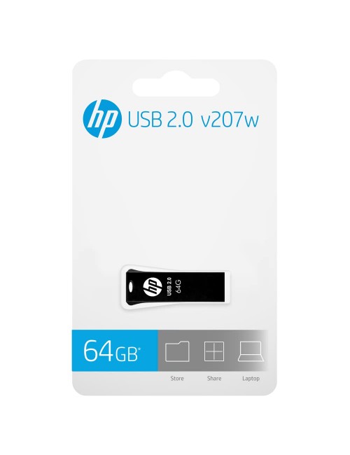 HP PENDRIVE 64GB 2.0 (V207W) PLASTIC