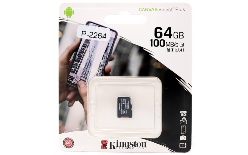 KINGSTON MICRO SD 64GB CLASS 10 (CANVAS SELECT PLUS)