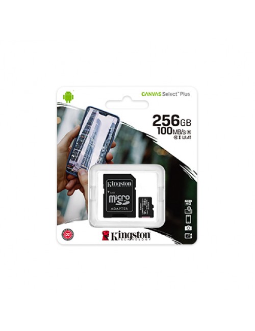 KINGSTON MICRO SD 256GB MEMORY CARD CLASS 10 (CANVAS SELECT PLUS)
