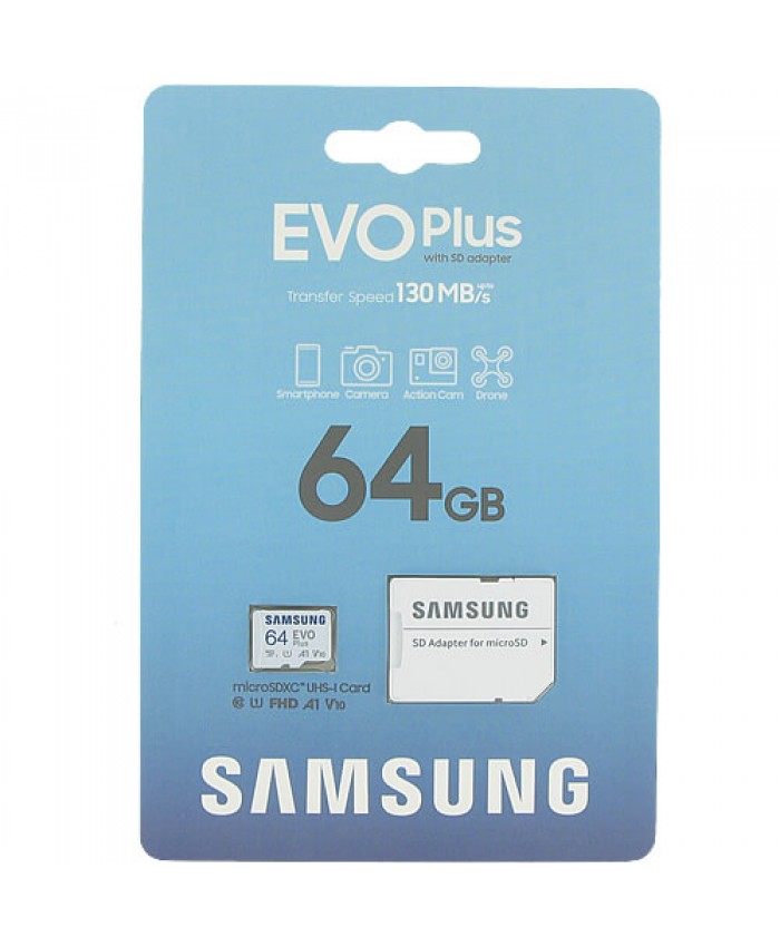 SAMSUNG MICRO SD 64GB MEMORY CARD EVO PLUS