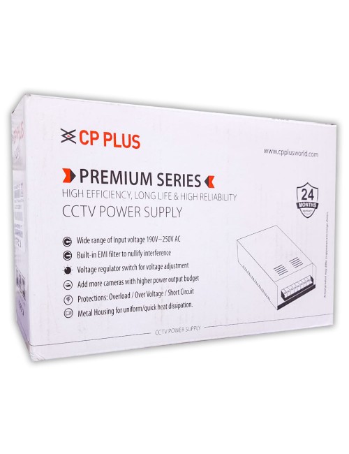 CPPLUS CCTV POWER SUPPLY 16CH METAL (TRIPLE OUTPUT) 12V/20A
