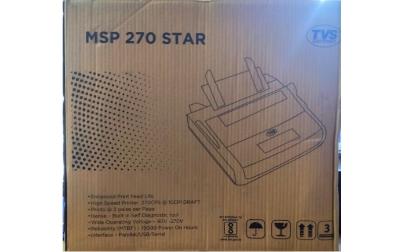TVS DOT MATRIX PRINTER MSP270 STAR (80 