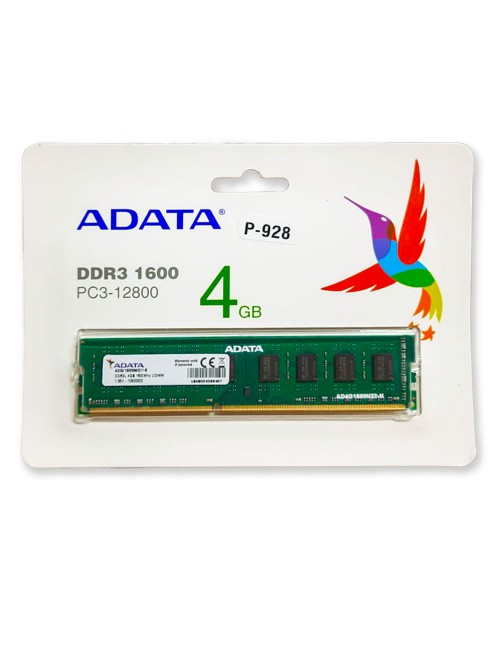 ADATA DESKTOP RAM 4GB DDR3 1600 MHz