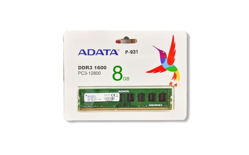 ADATA DESKTOP RAM 8GB DDR3 1600 MHz
