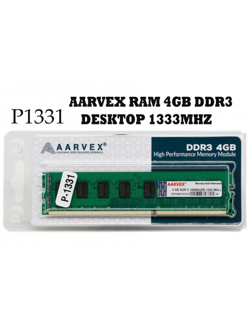 AARVEX DESKTOP RAM 4GB DDR3 1333 MHZ 
