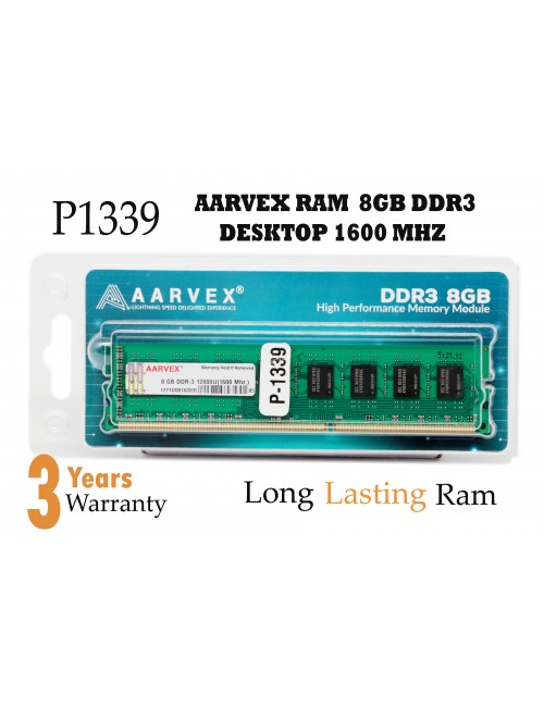 AARVEX DESKTOP RAM 8GB DDR3 1600MHZ