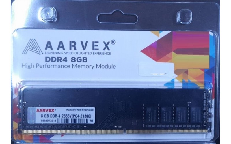 AARVEX DESKTOP RAM 8GB DDR4 2666 MHz (FOR INTEL MOTHERBOARD ONLY) 2R