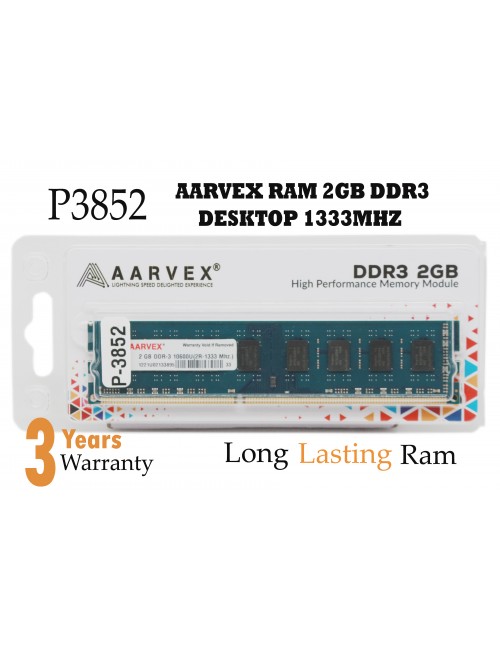 AARVEX DESKTOP RAM 2GB DDR3 1333 MHz (BIG PCB)