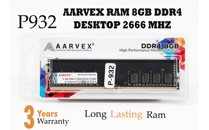 AARVEX DESKTOP RAM 8GB DDR4 2666 MHz