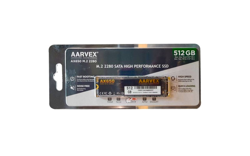 AARVEX INTERNAL SSD 512GB M.2 (AX650)
