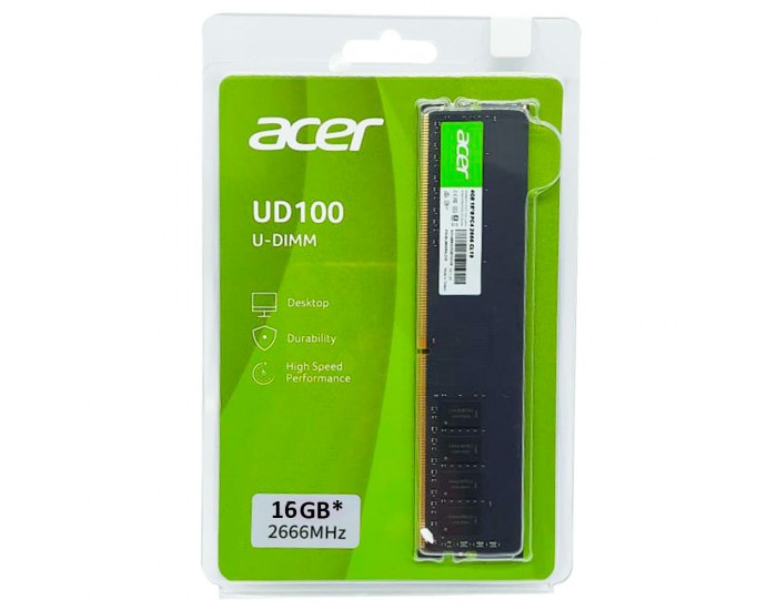 ACER DESKTOP RAM 16GB DDR4 2666 MHz UD100 quick response and low