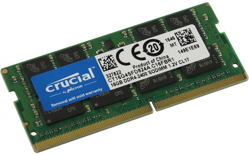 CRUCIAL LAPTOP RAM 16GB DDR4 2666MHZ