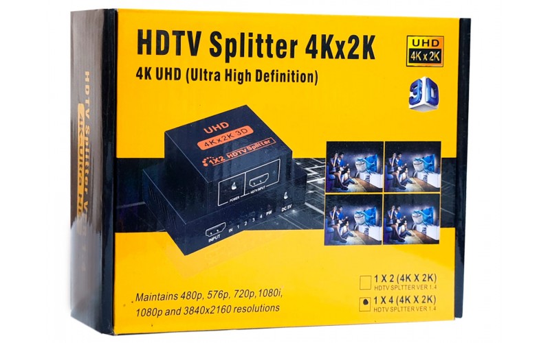 HDMI SPLITTER 4 PORT 4K2K UHD