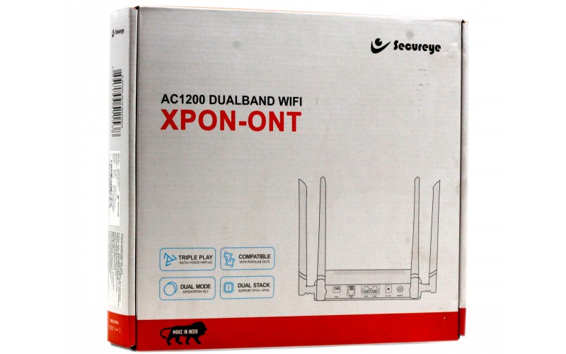 SECUREYE FIBER ROUTER ONT XPON DUEL BAND 1200 MBPS (S-XPON-2010-WDONTA) WIFI