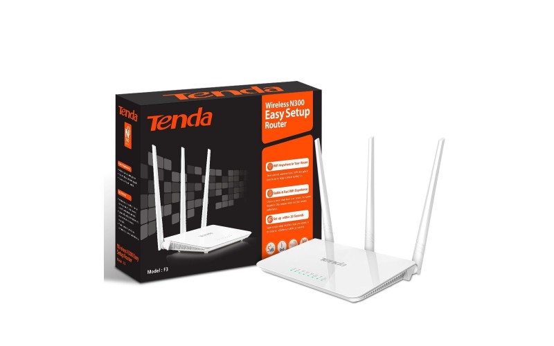 TENDA WIRELESS ROUTER F3 300 MBPS