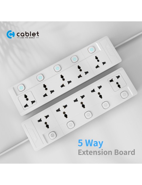 CABLET SPIKE 5 SOCKET 5 SWITCH 1.8M
