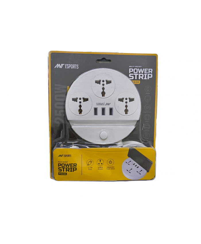ANT ESPORTS SPIKE 3 SOCKET 1 SWITCH 3M (3 USB 3.1A) PS330
