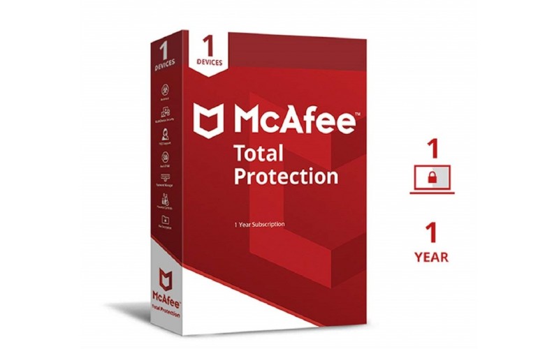 MCAFEE TOTAL PROTECTION 1 USER / 1 YEAR