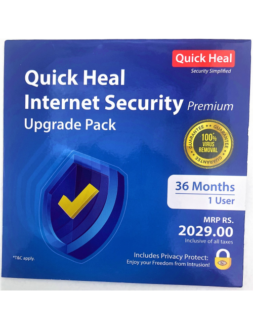 QUICK HEAL INTERNET SECURITY RENEWAL IS1UP (1 USER 3 YEAR) QHISRIS1UP