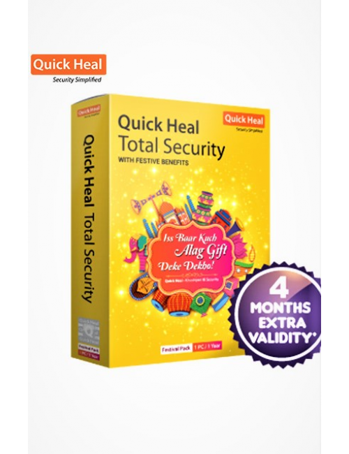 QUICK HEAL TOTAL SECURITY TR1 (1 USER 1 YEAR + 2 MONTH)