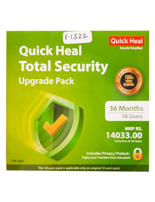 QUICK HEAL TOTAL SECURITY RENEWAL TS10UP (10 USER 3 YEAR)