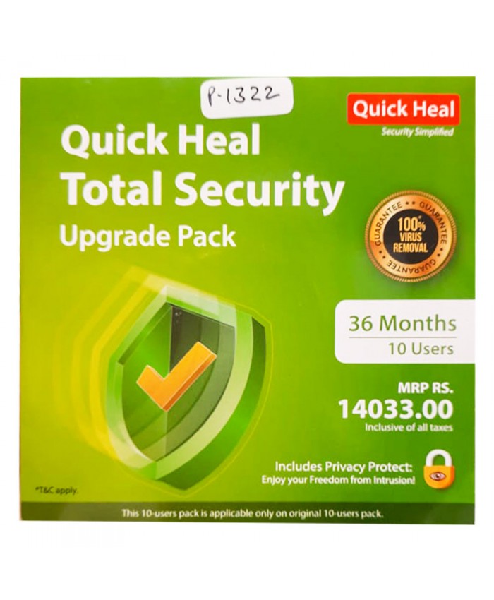QUICK HEAL TOTAL SECURITY RENEWAL TS10UP (10 USER 3 YEAR) QHTSRTS10UP