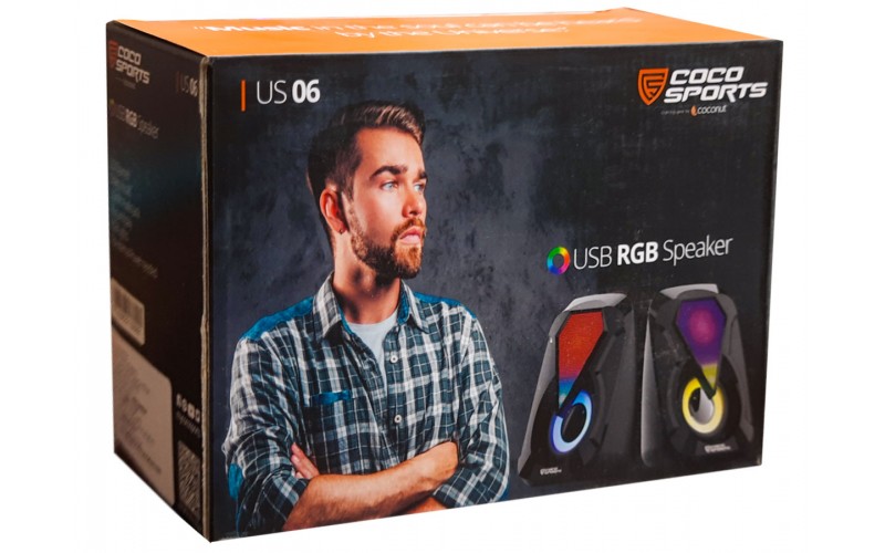 COCO SPORTS AUX SPEAKER 2.0 RGB (USB POWERED) US06