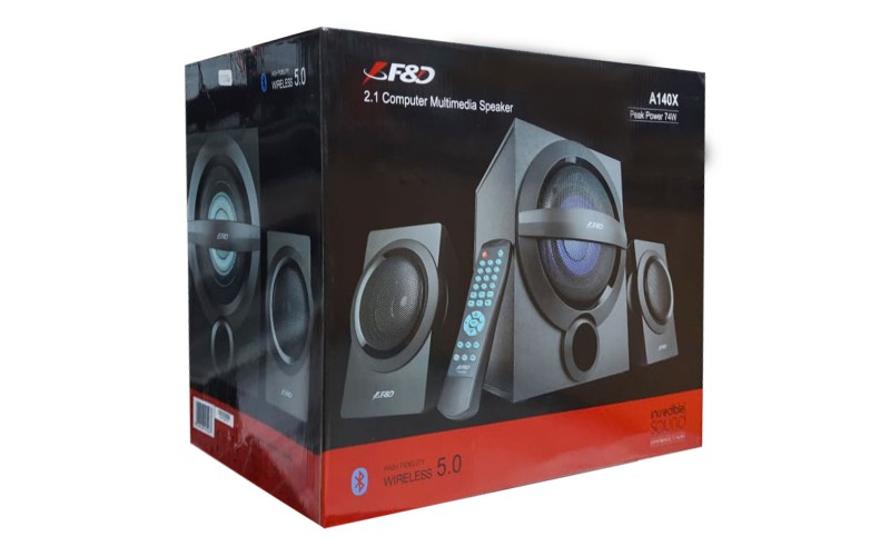 F&D BLUETOOTH SPEAKER 2.1 A140X (37W RMS) WITH REMOTE FM