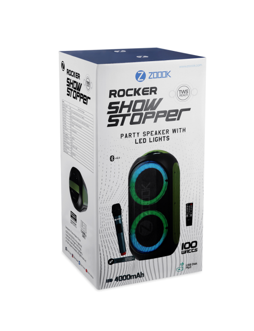 ZOOOK BLUETOOTH SPEAKER (SHOW STOPPER) WITH LED LIGHTS