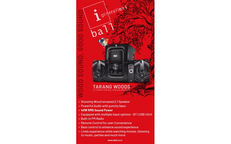 IBALL BLUETOOTH SPEAKER 2.1 TARANG WOODS