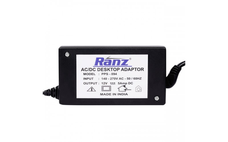RANZ POWER ADAPTER 12V/5A (WITHOUT POWER CABLE)