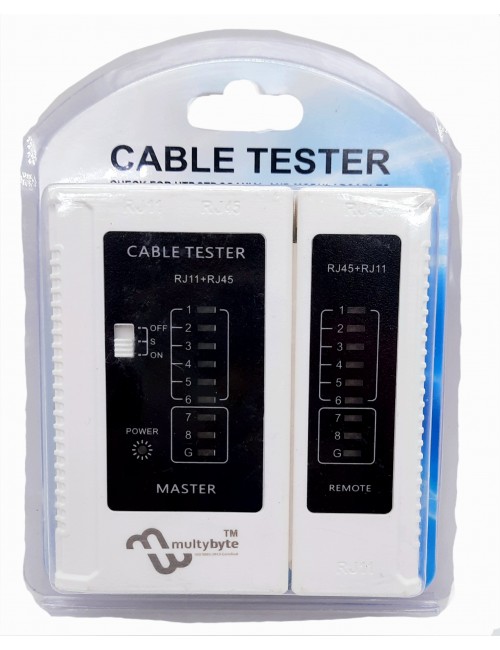 LAN CABLE TESTER MULTYBYTE (9V BATTERY REQUIRED)