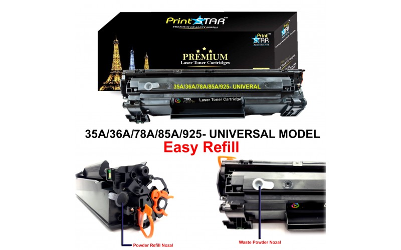 PRINT STAR COMPATIBLE LASER CARTRIDGE FOR HP 35A 36A 78A 85A | 925 EASY REFILL