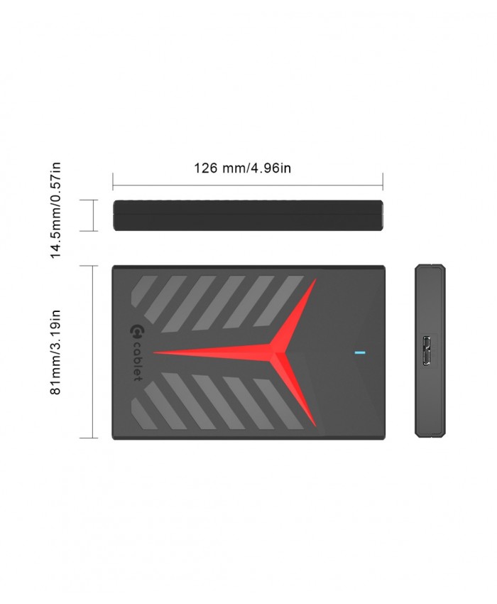 CABLET SSD SATA CASING 2.5" HD2533 U3 USB 3.0 TO SATA