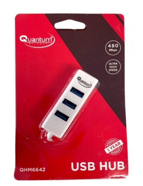 QUANTUM USB HUB 4 PORT 2.0 QHM6642 (1 YEAR)