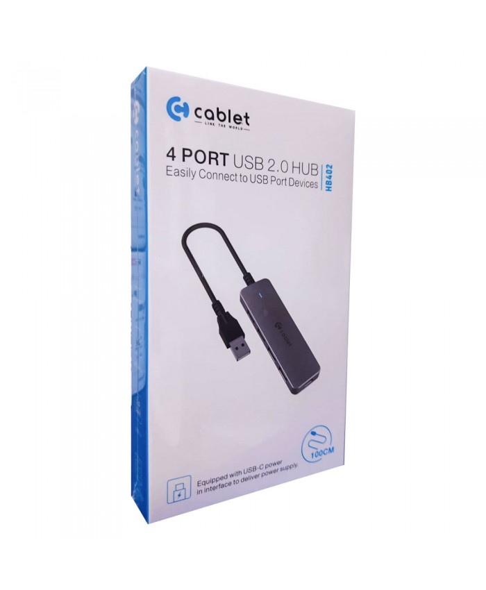 CABLET USB HUB 4 PORT 2.0 (HB402)