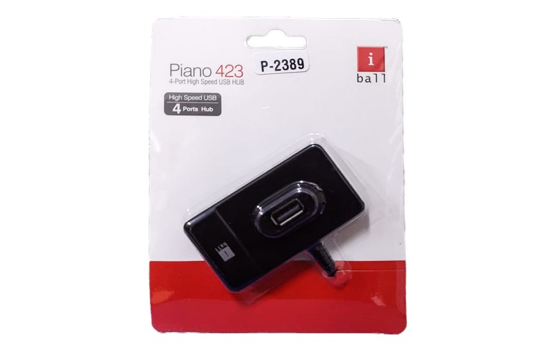 IBALL USB HUB 4 PORT 2.0 (PIANO 423)