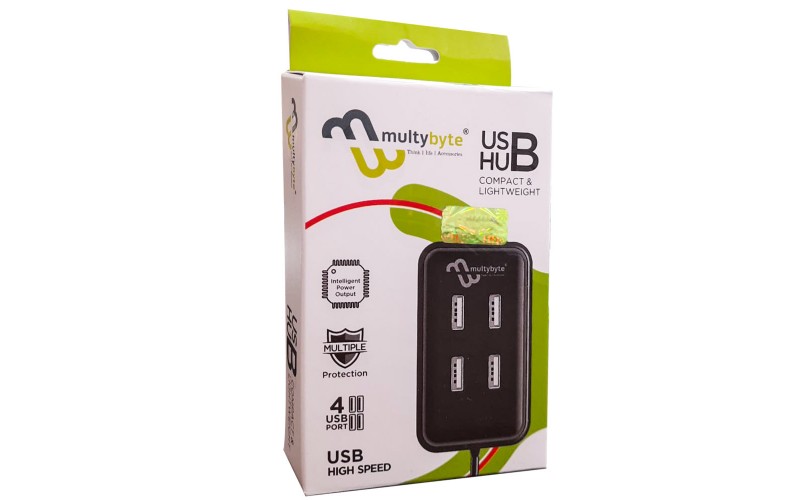 MULTYBYTE USB HUB 4 PORT 2.0 (1 YEAR)