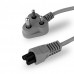 MULTYBYTE LAPTOP POWER CABLE 1.5M  GREY (HEAVY) MB-PLG1