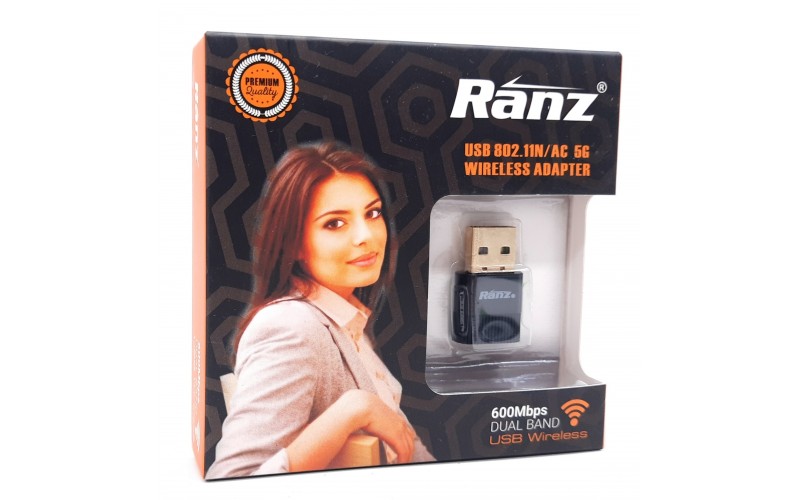 RANZ USB WIFI ADAPTER 600 MBPS DUAL BAND