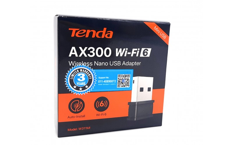 TENDA USB WIFI ADAPTER 300 MBPS (W311MI) AX300