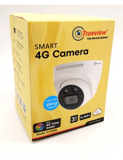 TRUEVIEW 3MP DOME CAMERA WITH NIGHT COLOUR WITH 4G SIM SUPPORT